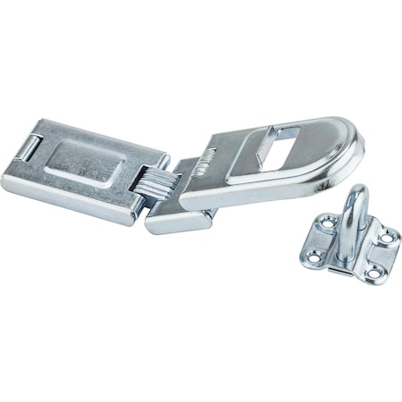 Zinc-Plated Steel 7-3/4 In. L Double Hinge Safety Hasp